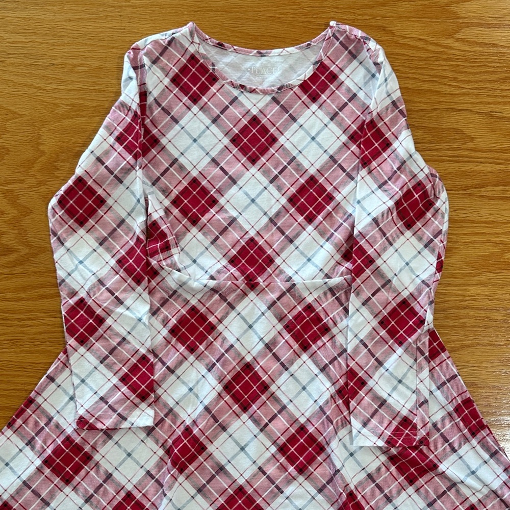 The Children's Place Red and White Checkered Dress